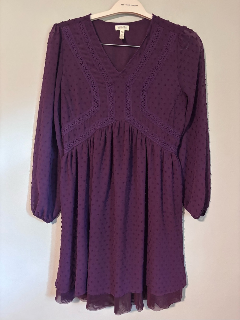 Matilda Jane - Deep Plum V-Neck Tunic / Dress - size XS